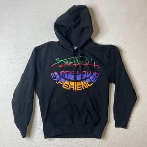 Jimi Hendrix Authentic Hoodie Black Graphic Print Pullover Size S P